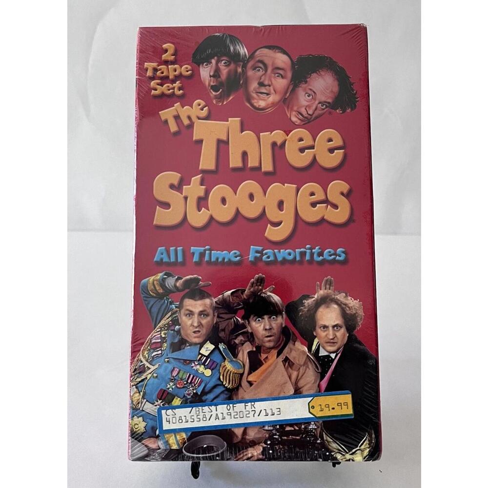The Three Stooges All Time Favorites VHS 2 Tape Set  TV Show Comedy‎ Vintage